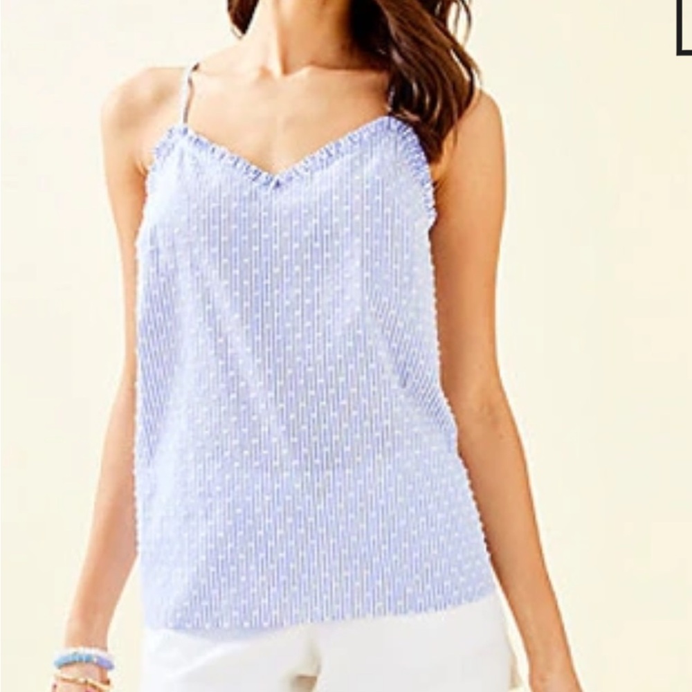 Lilly Pulitzer Ruffled Dusk Top Like New Size Small